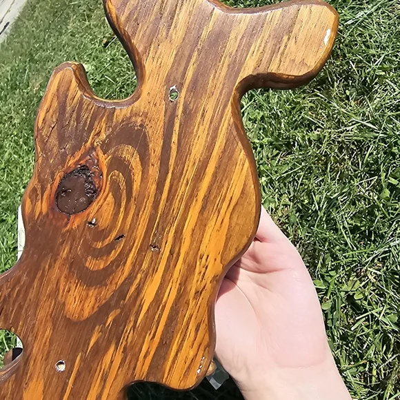 CHILD'S WOODEN MOOSE HEAD CLOTHES COAT HAT RACK 12" LONG, WALL MOUNTED - Picture 10 of 13